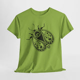 Paisley Beetle Tee, Unisex T-Shirt, Nature Bug Shirt, Boho Graphic Top, Insect Lover Gift, Hand Drawn Illustration