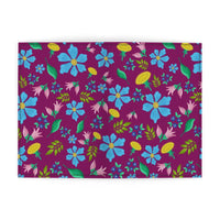 Wild flowers with dandelions  in dark pink passport cover
