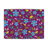 Wild flowers with dandelions  in dark pink passport cover