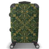 Green and yellow ornamental pattern suitcase