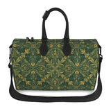 Majestic Green Yellow Leather Duffle Bag