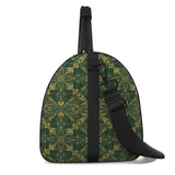 Majestic Green Yellow Leather Duffle Bag