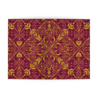 Red and yellow ornament pattern passport cover.