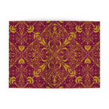 Red and yellow ornament pattern passport cover.