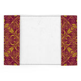 Red and yellow ornament pattern passport cover.
