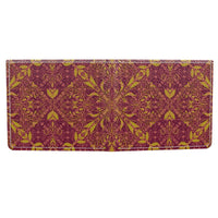 Red and yellow ornamental pattern men's wallet.