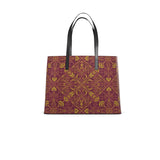 Majestic Red Yellow Leather Kika Tote