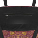 Majestic Red Yellow Leather Kika Tote