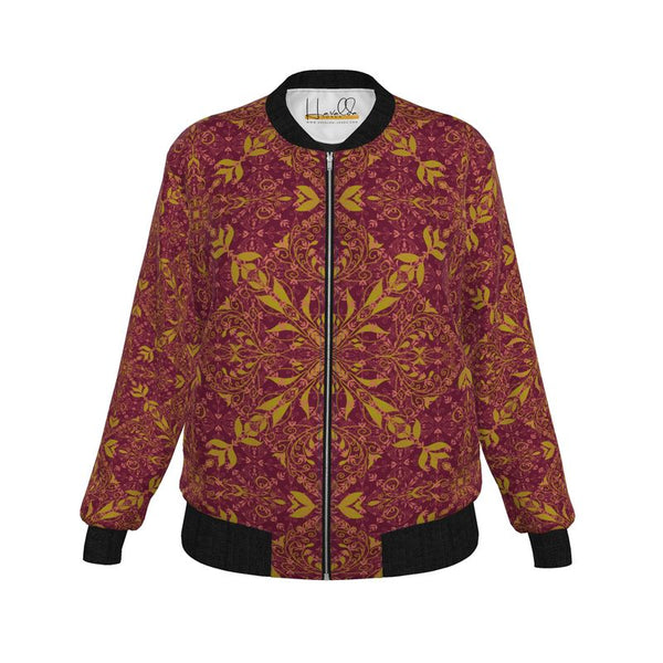 Majestic Red Yellow Women's Bomber Jacket