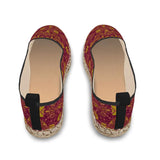 Majestic Red Yellow Loafer Espadrilles Shoes