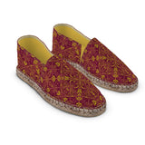 Majestic Red Yellow Espadrilles Unisex Shoes