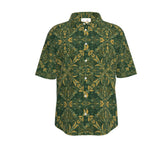 Majestic Green Yellow Short Sleeve Shirt