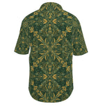 Majestic Green Yellow Short Sleeve Shirt