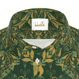 Majestic Green Yellow Short Sleeve Shirt