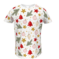 Girls Christmas T-shirt in White