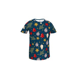 Girl's Christmas T-shirt in Dark Blue