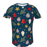 Girl's Christmas T-shirt in Dark Blue