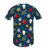Girl's Christmas T-shirt in Dark Blue