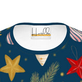 Girl's Christmas T-shirt in Dark Blue