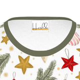 Green & White Unisex Christmas Baubles T-shirt