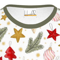 Boy's Christmas T-shirt in Green and White
