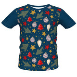 Boy's Christmas T-shirt in Dark Blue