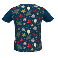 Boy's Christmas T-shirt in Dark Blue