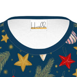 Dark Blue Unisex Christmas Baubles T-shirt