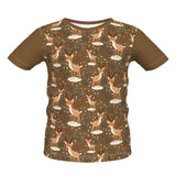 Brown Unisex Festive Reindeer Christmas T-Shirt