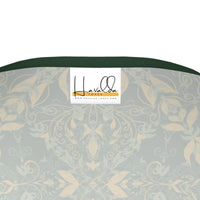 Slim Fit T-shirt in Green Yellow Ornamental Pattern