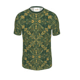 Majestic Green Yellow Slim Fit Men's T-shirt