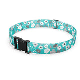 Turquoise and Grey Herbage Luggage Strap
