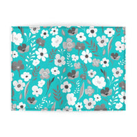 Turquoise and Grey Herbage Passport Cover