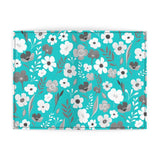 Turquoise and Grey Herbage Passport Cover