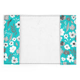 Turquoise and Grey Herbage Passport Cover