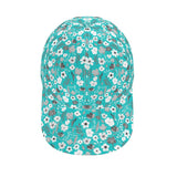 Turquoise and Grey Herbage Baseball Cap