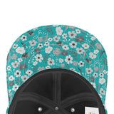 Turquoise and Grey Herbage Baseball Cap