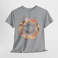Sweet Enough Pastry Wreath T-Shirt, Unisex Baking Tee with Croissant, Donut & Cake, Dessert Lover Gift, Cute Foodie Shirt
