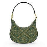 Majestic Green Yellow Curve Hobo Bag