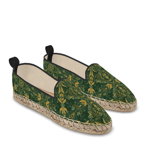 Majestic Green Yellow Loafer Espadrilles Shoes
