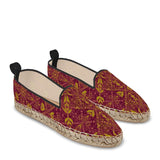 Majestic Red Yellow Loafer Espadrilles Shoes