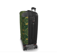 Green and yellow ornamental pattern suitcase