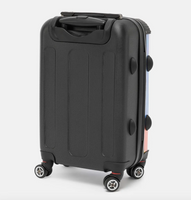 Red and yellow ornamental pattern suitcase.