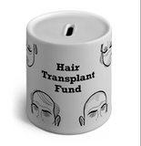"Hair Transplant Fund" Ceramic Money Box – Funny & Practical Gift for Men