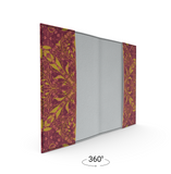 Majestic Red Yellow Leather Passport Cover.