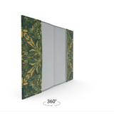 Majestic Green Yellow Leather Passport Cover