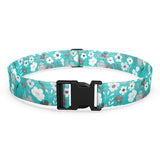 Turquoise and Grey Herbage Luggage Strap