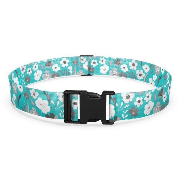 Turquoise and Grey Herbage Luggage Strap